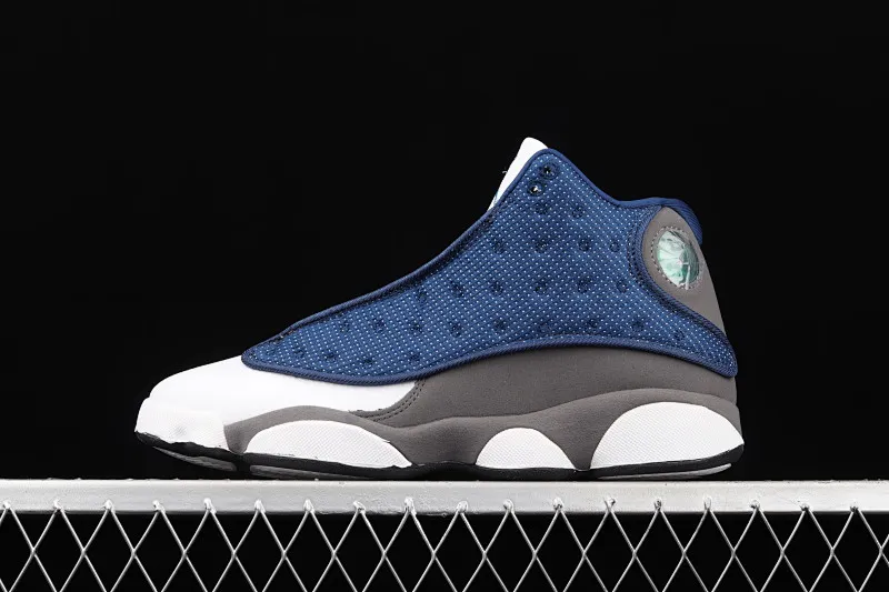 All categories Air Jordan Jordan series basketball shoes Air Jordan 13 G version Air Jordan 13 Flint GIGI AJ13 Joe 13 white blue navy blue 415171-404